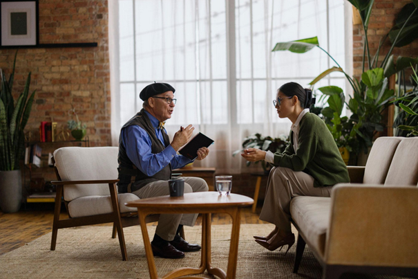 coach and client in conversation developing self awareness and breaking limiting beliefs