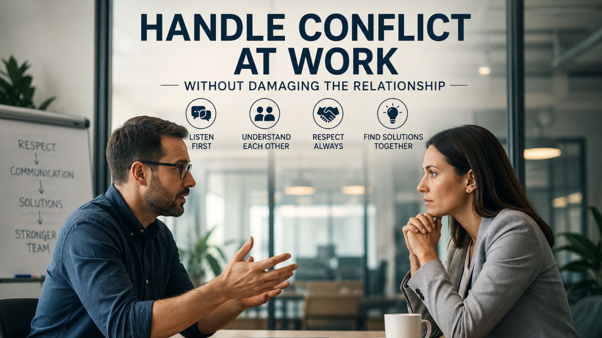 how to handle conflict at work through respectful communication and problem solving