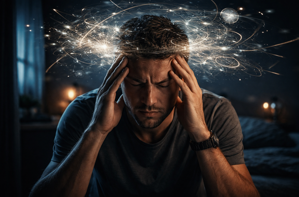 person deep in thought representing overthinking and self awareness