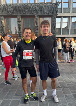 runner participating in half marathon after months of disciplined preparation