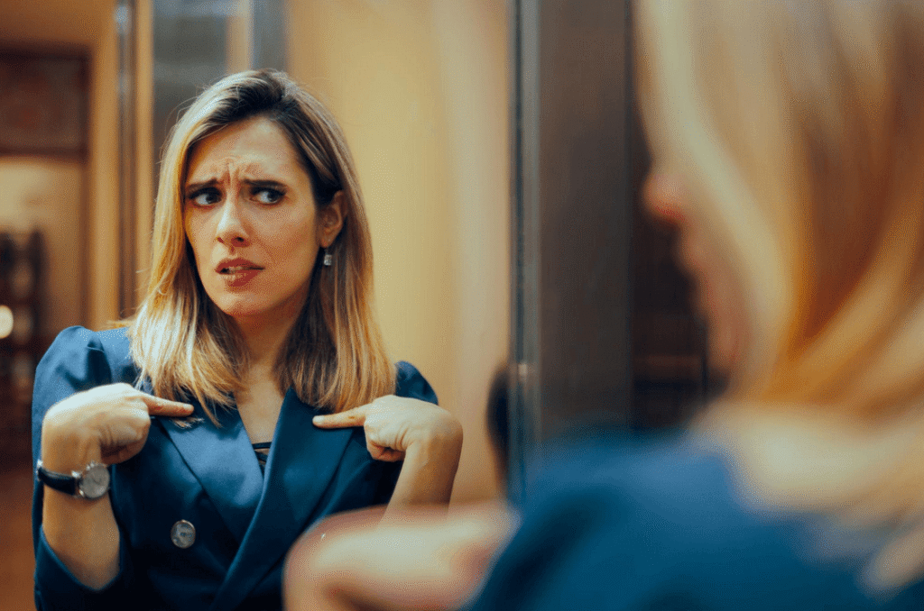 self doubt and lack of confidence caused by negative self perception